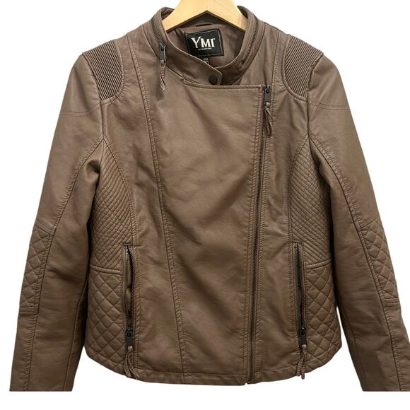Faux Leather Quilted Moto Jacket Women’s Small - Picture 1 of 4